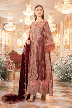 Salmon Pink BD luxury embroidered formal suit | SalmaQadir
