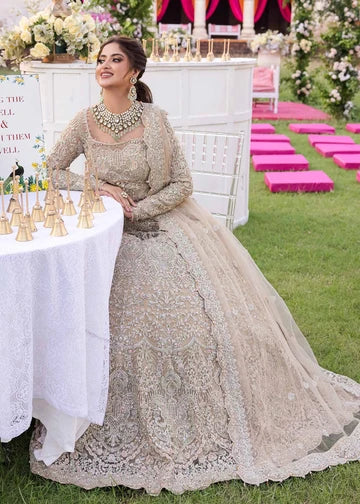 Samira nude embroidered lehenga choli by Salmaqadir