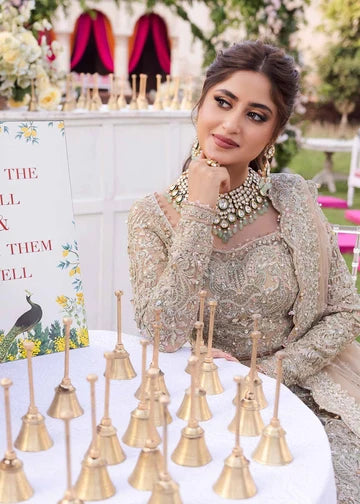 Samira nude embroidered lehenga choli by Salmaqadir