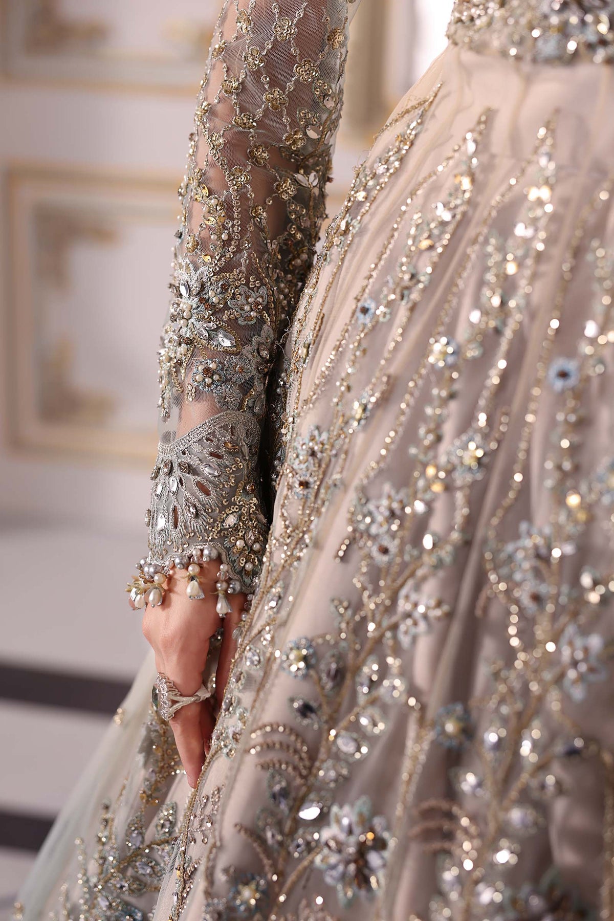 Serene embroidered net formal suit | Salmaqadir