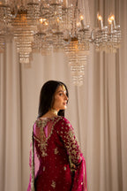 TABEER luxury silk suit with hand work | SalmaQadir
