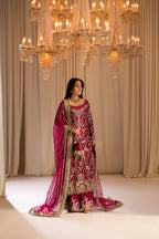 TABEER luxury silk suit with hand work | SalmaQadir