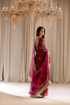 TABEER luxury silk suit with hand work | SalmaQadir