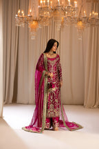 TABEER luxury silk suit with hand work | SalmaQadir