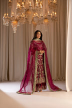 TABEER luxury silk suit with hand work | SalmaQadir