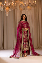 TABEER luxury silk suit with hand work | SalmaQadir