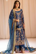Tabya Tabeer Blue embroidered formal suit | Salmaqadir