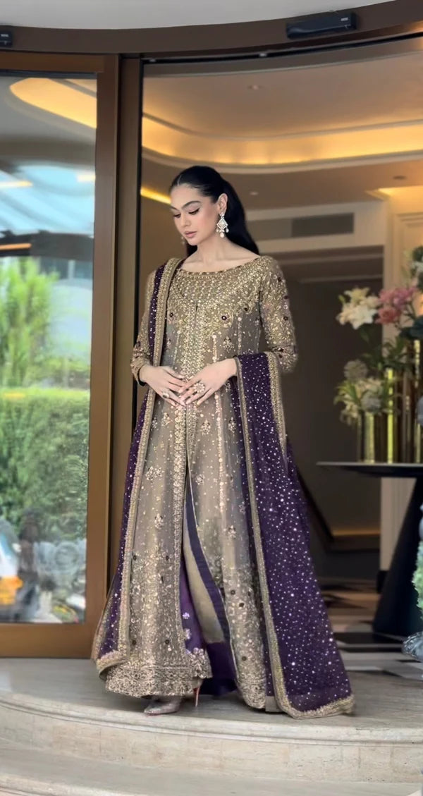 Zari Mesuri luxury Pakistani formal dress for women | Salmaqadir