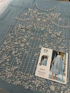 ADELA – Ice Blue Embroidered Formal Suit for Women