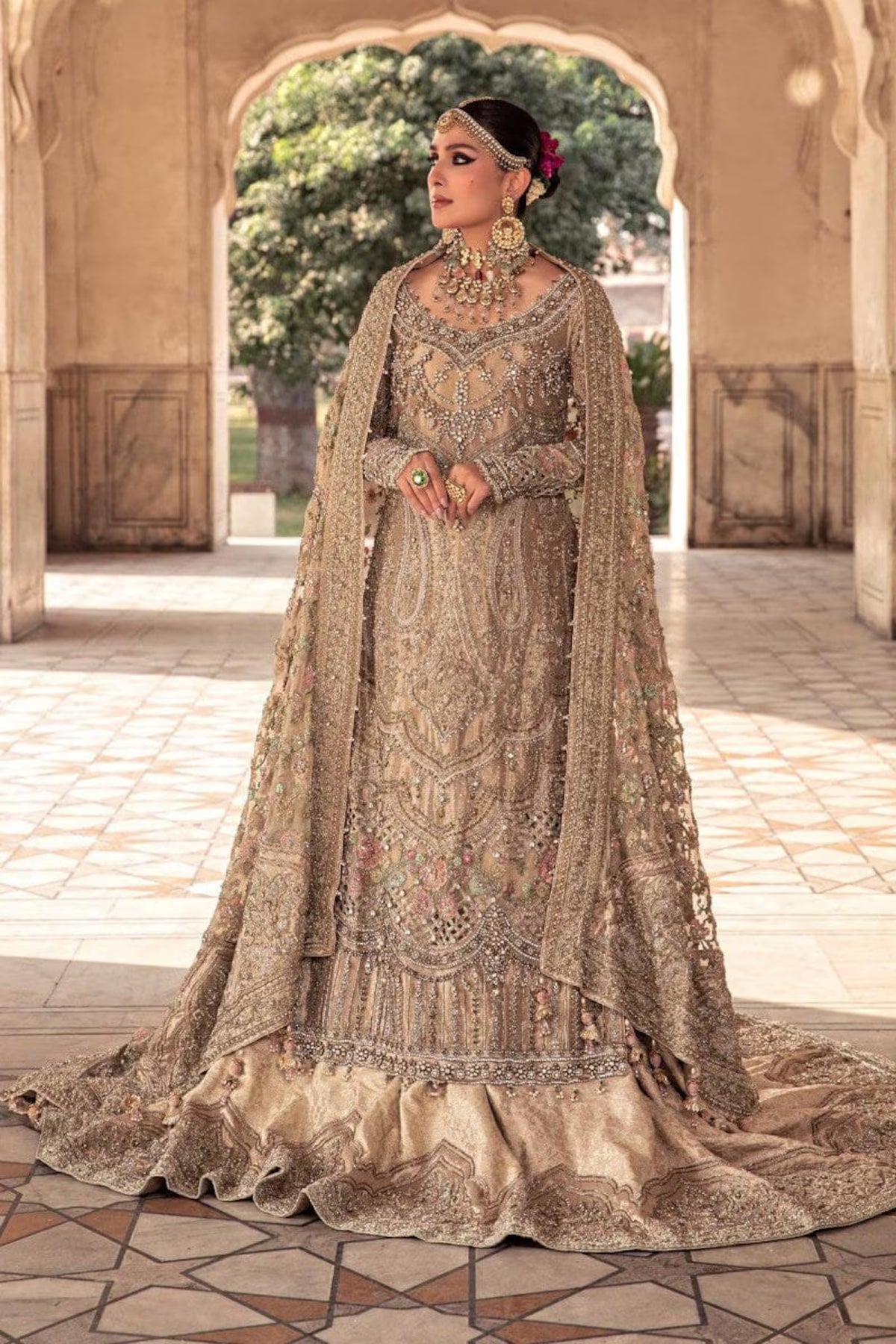 Liliana – Luxury Golden Sharara Set