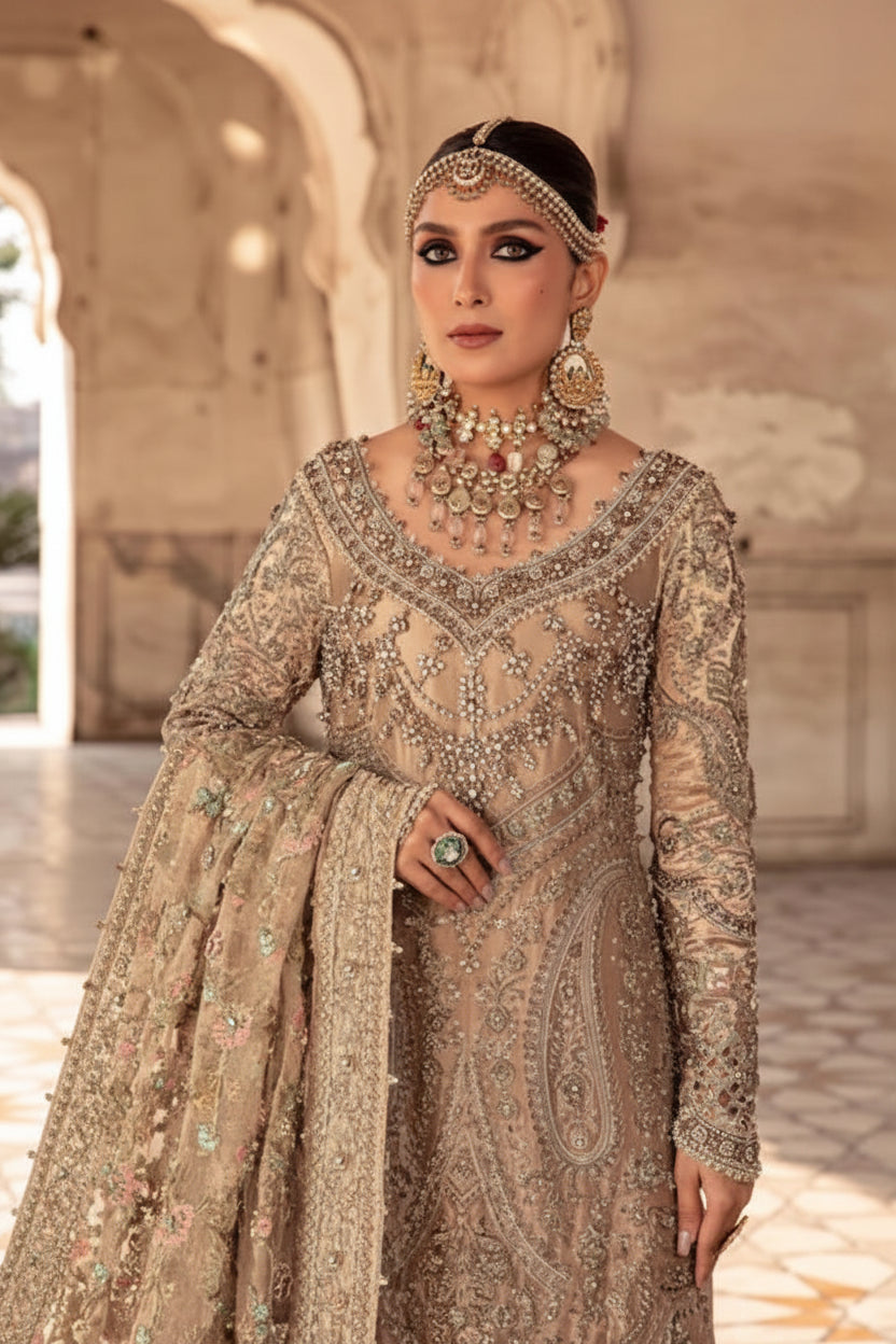 Liliana – Luxury Golden Sharara Set