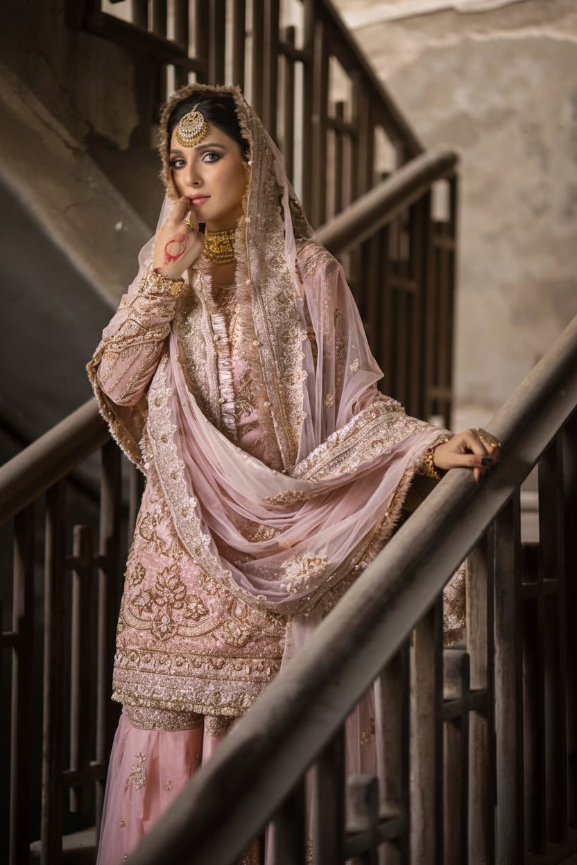 Sahiba – Tea Pink Luxury Formal Ensemble