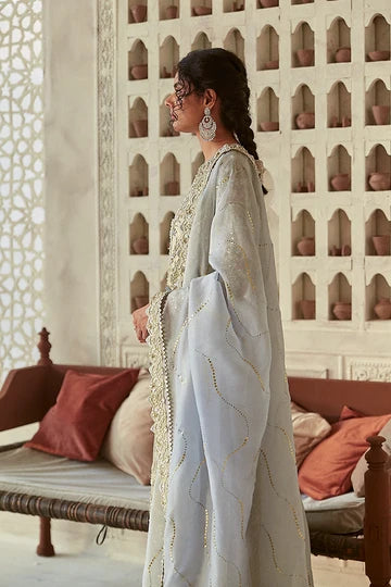 SELENE – Ivory Embroidered Pakistani Formal Suit for Women