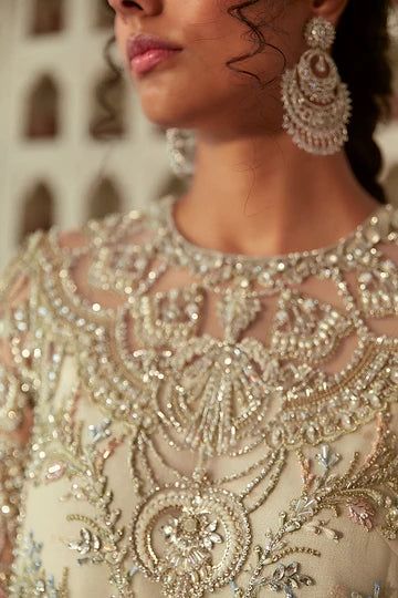 SELENE – Ivory Embroidered Pakistani Formal Suit for Women