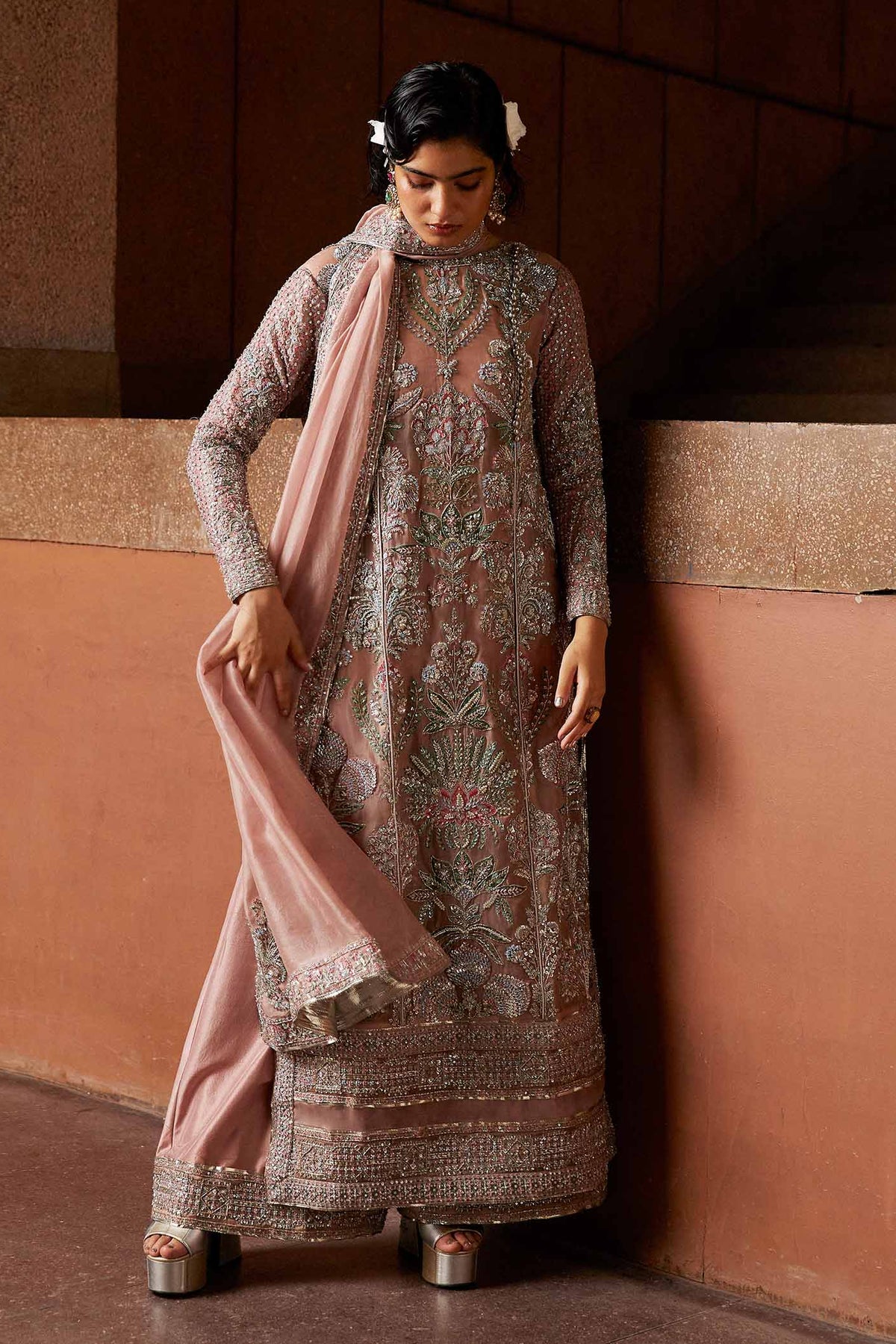 Verve | Formal Suit with Raw Silk Palazzo